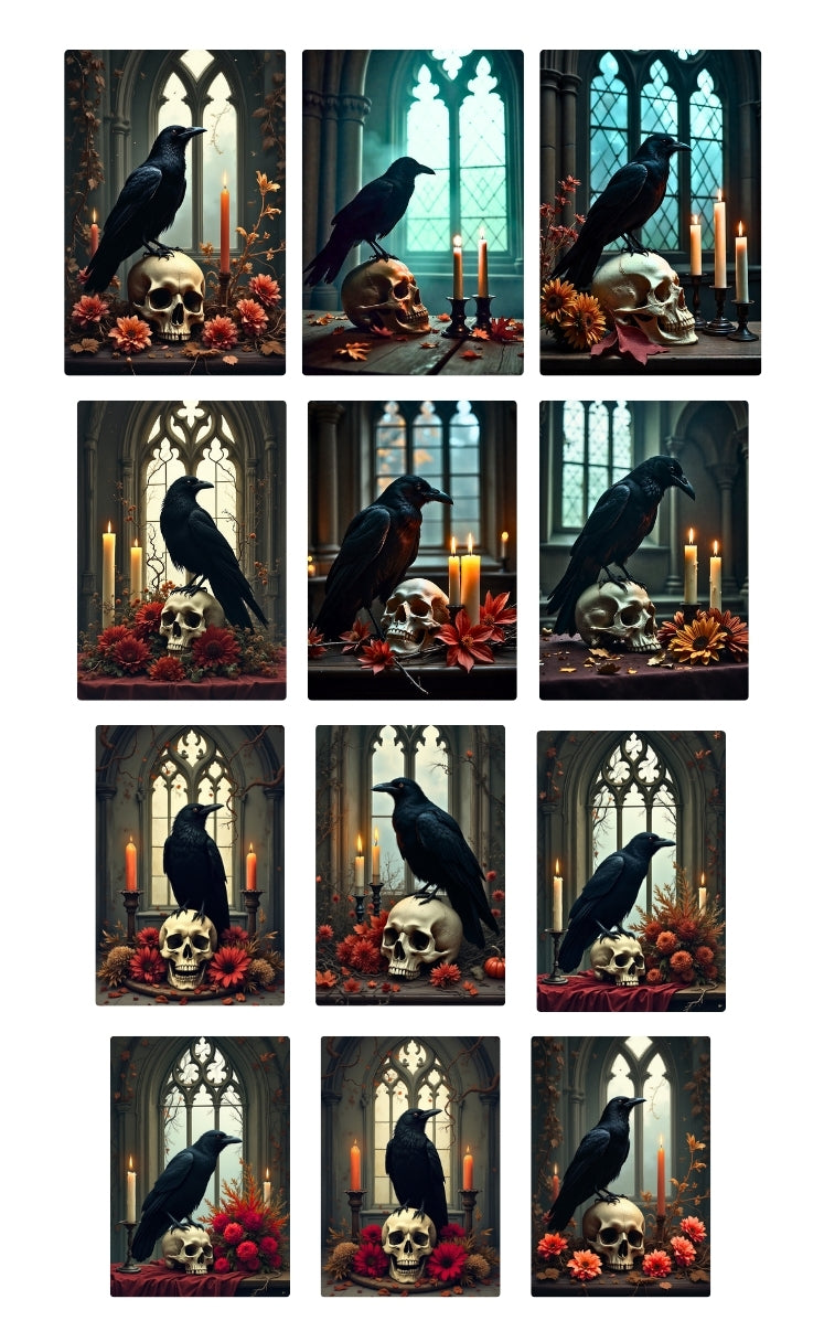 raven in cathedral