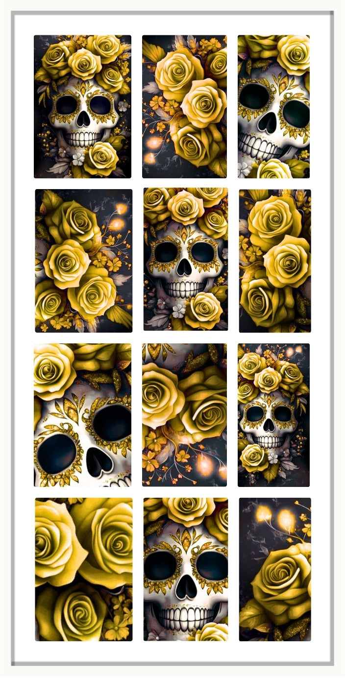 Waterslide Nail Decals | DEADLY DEVOTION-YELLOW