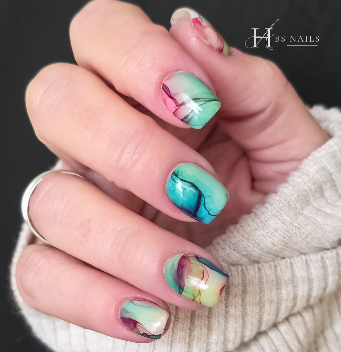 Waterslide Nail Decals | SEAGLASS SWIRL