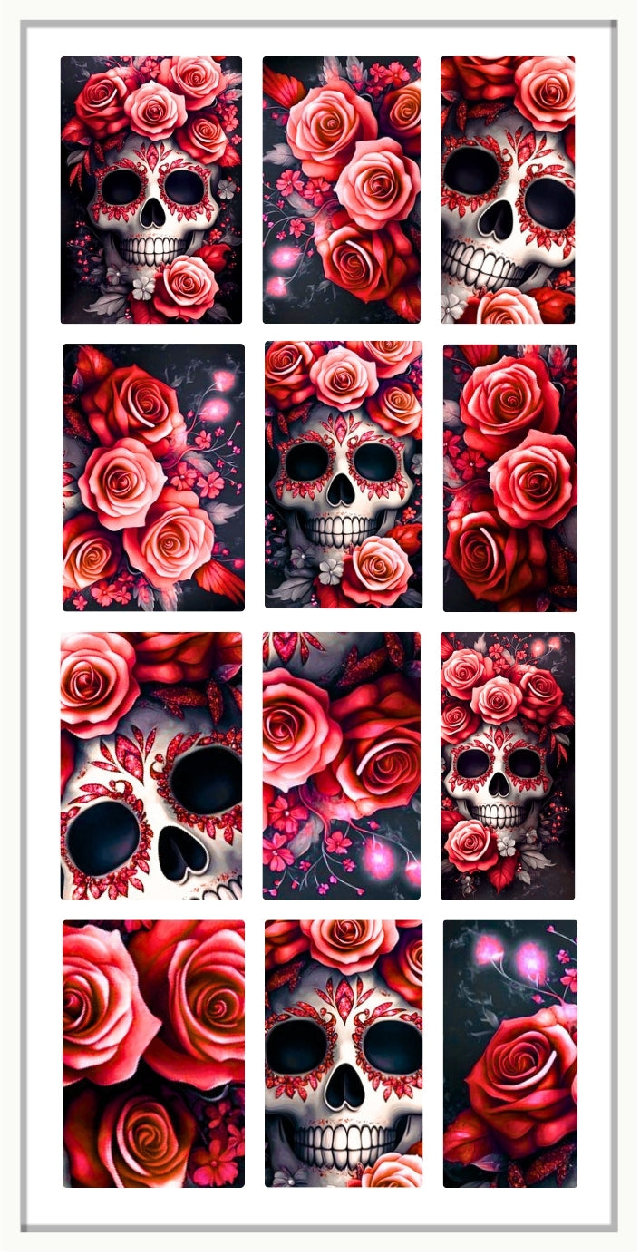 Waterslide Nail Decals | DEADLY DEVOTION-RED